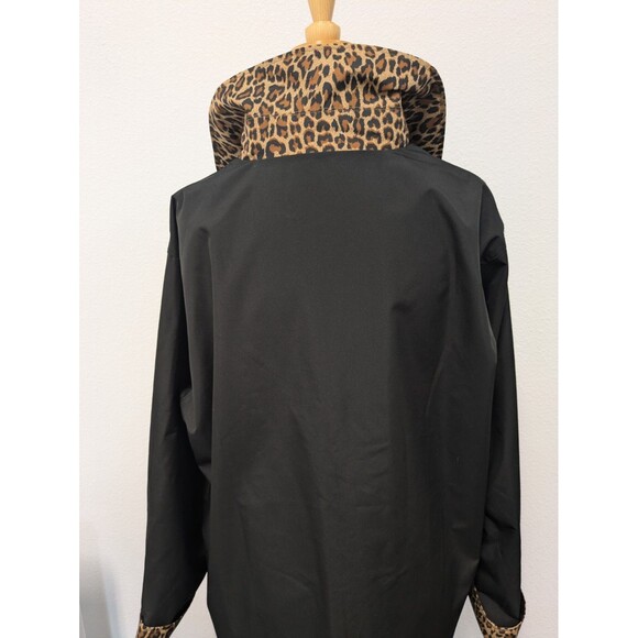 Vintage TravelSmith Reversible Cheetah Leopard Print Rain Jacket sz L Outdoor - Picture 11 of 12
